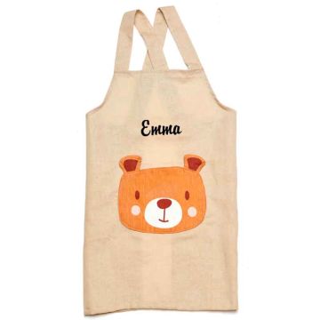 tablier ourson, beige