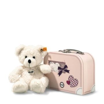 Peluche Fille Steiff et Valise, Nounours Teddy Lotte, Coffret Cadeau Haut de Gamme