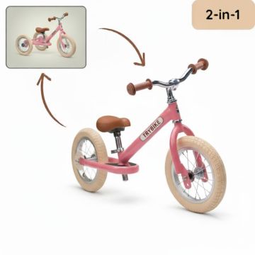 vélo sans pédale, rose mat de la marque trybike