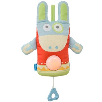 Peluche musicale et Doudou veilleuse, Idée Cadeau Naissance âne Taf Toys
