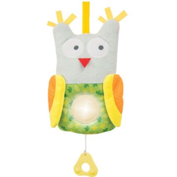 Veilleuse Bébé et Peluche musicale, hibou Taf Toys