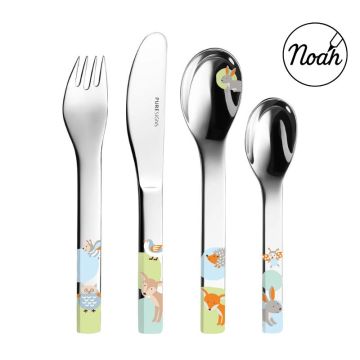 Couverts Enfant avec gravure Woody, 4 pièces Puresigns