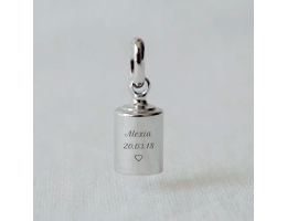 pendentif mon petit poids, argent, à personnaliser