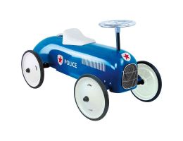 voiture bebe bleue, police de la marque vilac