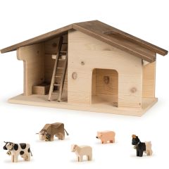 Ferme en Bois Trauffer 100% Suisse, Jouet Durable Enfant dès 2 ans, Qualité Suisse, Livraison Gratuite