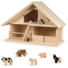 Ferme Trauffer en Bois neutre 100% Suisse, Jouet Durable Enfant dès 2 ans, Qualité Suisse, Livraison Gratuite