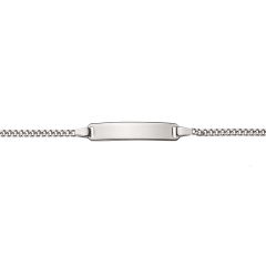 Gourmette Or Blanc 750, Bracelet Identité Bébé, 14cm, Livraison Gratuite Suisse