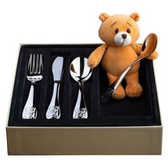 Coffret 4 couverts enfant personnalisés - Animaux de la Forêt