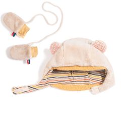 Bonnet et moufles Bébé 6  - 12 mois Les Papoum Idée Cadeau Naissance Moulin Roty