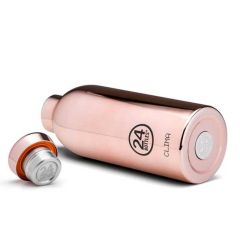 Bouteille 0,5L isolante Rose Gold à personnaliser, Fêtes des Maman, Cadeau à graver, 24 Bottles CLIMA 500ml