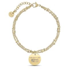 Bracelet Maman, Cadeau Fête des Mères, Idée Cadeau à personnaliser, or jaune Aaina & Co, Livraison Gratuite