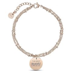 Bracelet Maman, Cadeau Fête des Mères, Idée Cadeau à personnaliser, or rose Aaina & Co, Livraison Gratuite