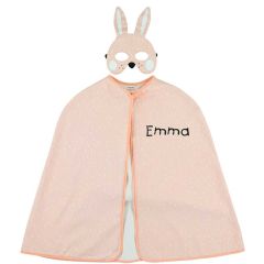 cape et masque trixie baby, petit lapin rose