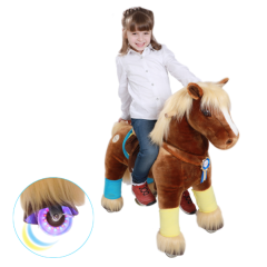 Premium Poney Caramel à roulettes qui clignotent, Pony Cycle Livraison Gratuite