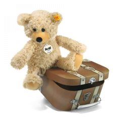 Peluche Steiff et Valise, Ours Teddy-pantin Charly, Coffret Cadeau Haut de Gamme