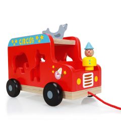 Camion de cirque Jouet en bois avec accessoires Scratch