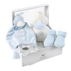 Coffret de naissance Bambam bleu, cadeau de naissance garçon, Livraison Gratuite