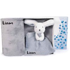 coffret doudou et compagnie, plaid et doudou à broder