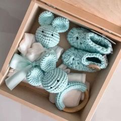 coffret naissance crochet menthe