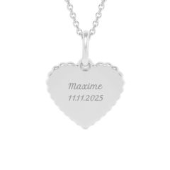 Collier Simone canelé enfant argenté rhodié