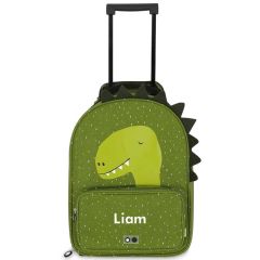 valise dino pour enfant, à personnaliser avec le prénom de l'enfant