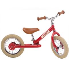 Premier Petit Vélo Trybike Vintage en acier, draisienne 2 roues 12 pouces, convertible en 3 roues rouge, Livraison Gratuite