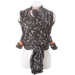 Echarpe de Portage Facile et Respirante 100% en coton hydrophile, pour Bébé dès la naissance, Lodger anthracite, Livraison Gratuite