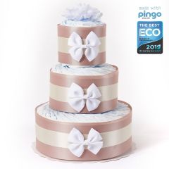 Gâteau Couches (60x) Baby Shower, Couches écologiques Pingo, Naissance Bébé Livraison Gratuite, beige