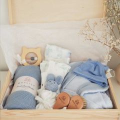 grand coffret naissance maylily, bleu clair