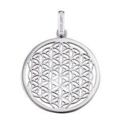 grand pendentif fleur de vie en argent