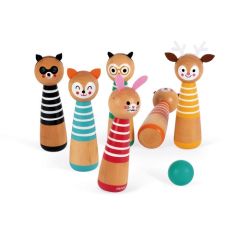 Quilles pour Enfant, Jouet en Bois, Jeu extérieur dès 3 ans, Janod