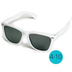 Lunettes Soleil Enfant 4-10 ans, 100% Protection UV, blanc J Banz