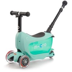 Trottinette Micro Mini2go Deluxe Plus menthe, avec espace pour ranger ses affaires, Livraison Gratuite, Boutique en Suisse