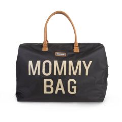 Sac à langer Mommy Bag noir et doré, Idée Cadeau Maman ou Future Maman Childhome