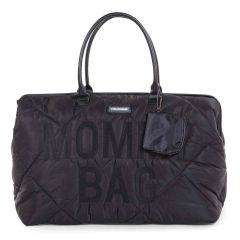sac à langer mommy bag, noir matelassé