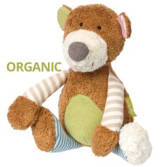 Peluche Bio Coton Organique Patchwork Ours Green Sigikid