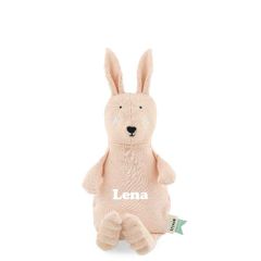 Peluche animal avec t-shirt personnalisable Prénom et Photo · Cadeau  naissance bébé · Lapin