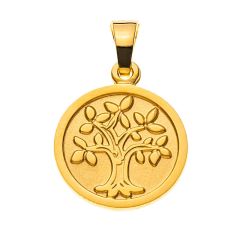 pendnentif arbre de vie pour enfant, en or jaune 18 carats