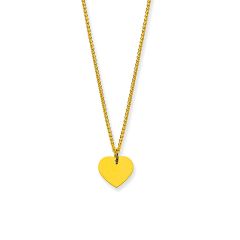 Coeur 12 mm à personnaliser, Bijoux Enfant Or 750, Chaine 38 cm, Livraison Gratuite Suisse