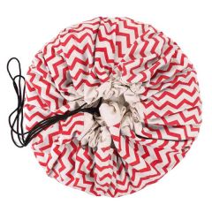Sac de jeux pour ranger ses jouets Zigzag rouge Play & Go