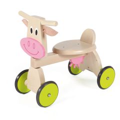 Porteur en bois vache, bébé apprend à marcher Scratch Idee Cadeau Livraison Gratuite