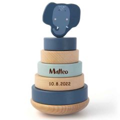 tour jouet à empiler éléphant bleu de trixie baby