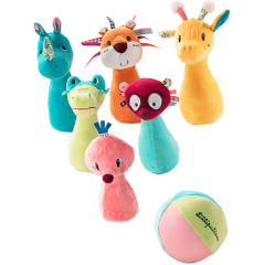 Quilles Jungle Jeu Bowling avec Hochet pour bébé, Lilliputiens