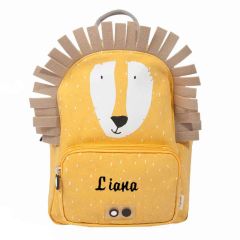 sac à dos joli petit lion avec prénom enfant en broderie