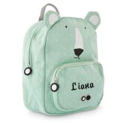 sac à dos à personnaliser avec prénom, ours polaire de trixie baby
