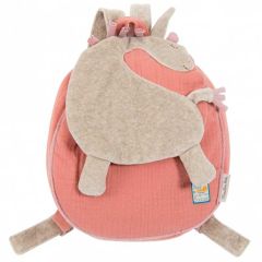 Sac à dos Fille à personnaliser avec prénom, Girafe rose Moulin Roty