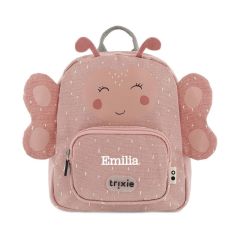 sac à dos enfant papillon rose à personnaliser avec prénom fille