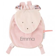 Sac à dos Fille à personnalsier avec prénom, Souris rose Moulin Roty