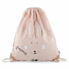 sac de gym lapin rose à personnaliser