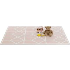 Tapis moelleux modulable Toddlekind, éléments puzzle en mousse EVA non toxique, Nordic rose nude, Livraison Gratuite